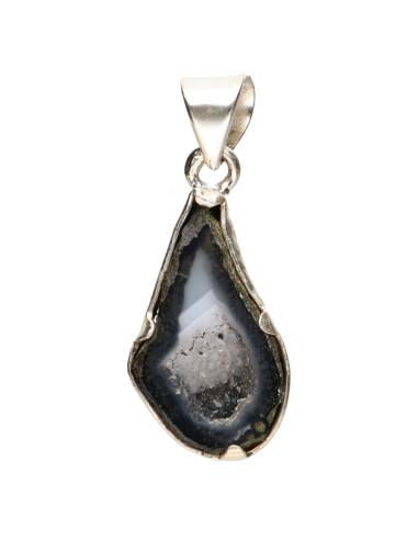 Colgante de Geodino de Ágata em Prata...
