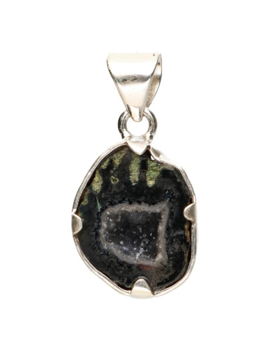 Colgante de Géodino d'Agate en Argent...