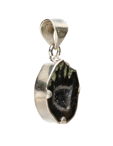 Agate Geodino Pendant in 925 Sterling...