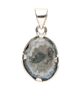 Colgante di Geodino di Agata in Argento Sterling 925 (93X)