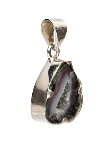 Colgante de Geodino de Agate en Plata...