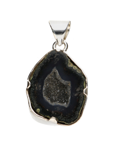 Agate Geodino Pendant in 925 Sterling...
