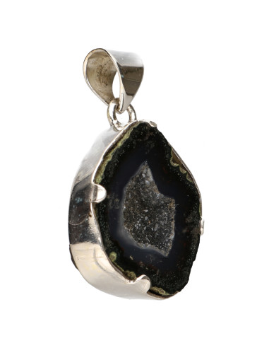 Agate Geodino Pendant in 925 Sterling...
