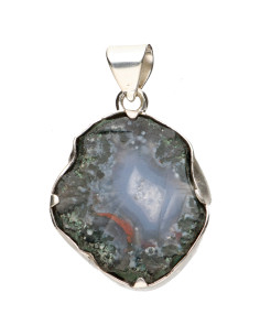 Agate Geodino Pendant in...
