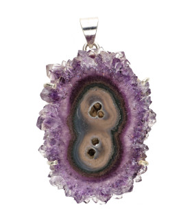 Colgante di Stalattite di Ametista in Argento Sterling 925 (17Y)