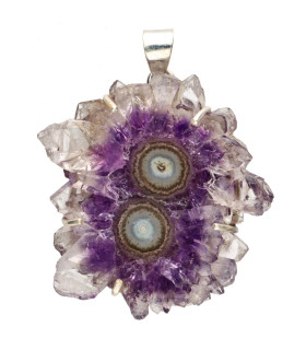 Colgante di Stalattite di Ametista in Argento Sterling 925 (18Y)