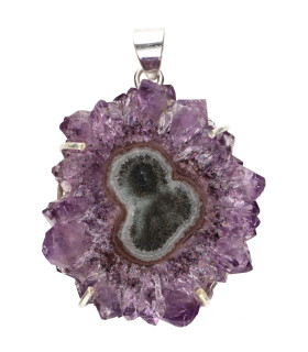 Colgante di Stalattite di Ametista in Argento Sterling 925 (20Y)