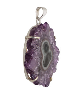 Colgante di Stalattite di Ametista in Argento Sterling 925 (20Y)