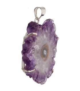 Colgante di Stalattite di Ametista in Argento Sterling 925 (21Y)