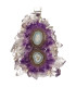 Amethyst Stalactite Pendant in Sterling Silver 925 (22Y)