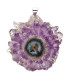 Colgante de Amatista Stalactite in 925 Sterling Silver (24Y)