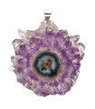 Colgante de Amatista Stalactite in 925 Sterling Silver (24Y)