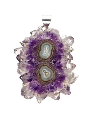 Amethyst Stalactite Pendant in 925...