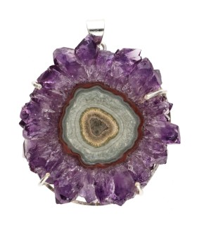 Colgante di Stalattite di Ametista in Argento Sterling 925 (29Y)