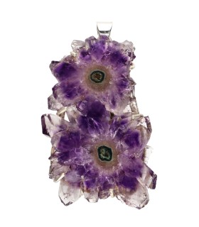 Colgante di Stalattite di Ametista in Argento Sterling 925 (31Y)