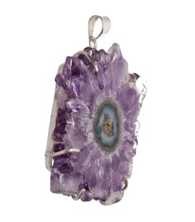 Colgante di Stalattite di Ametista in Argento Sterling 925 (33Y)