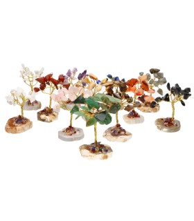 Confezione da 12 mini alberi con base in agata