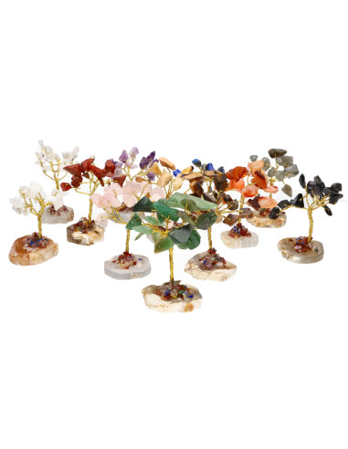 Pack of 12 Mini Trees with Mineral Base