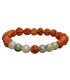 Pulsera de Rudraksha avec Labradorite