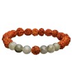 Pulsera di Rudraksha con Labradorite