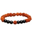 Pulsera de Rudraksha avec Turmaline