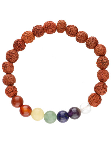 Pulsera de Rudraksha avec Chakras