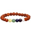 Pulsera of Rudraksha with Chakras
