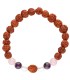 Pulsera of Rudraksha with Quartz, Amethyst and Rose Quartz