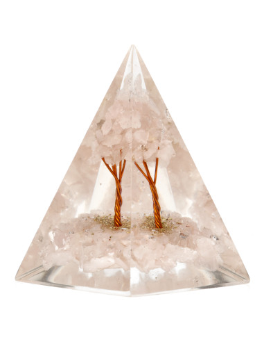 Pyramide de Quartz Rose Orgonite en...