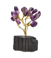 Mini Amethyst Tree with Tourmaline Base