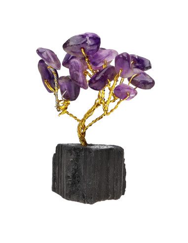 Arbre Mini d’Améthyste avec Base de...