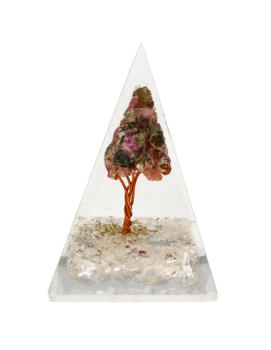 Pyramide Orgonite de Tourmaline et de...