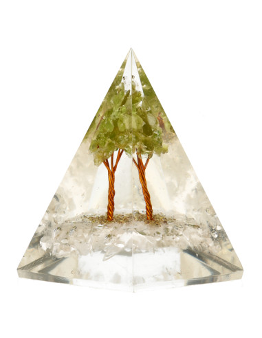 Pyramide Orgonite de Péridot et...