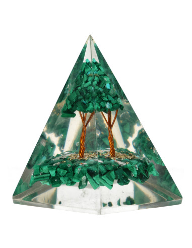 Piramide Orgonita di Malachite in...
