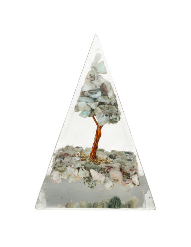Pyramide Orgonite de Larimar en...