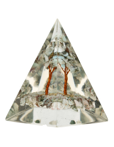 Piramide Orgonite di Larimar in...