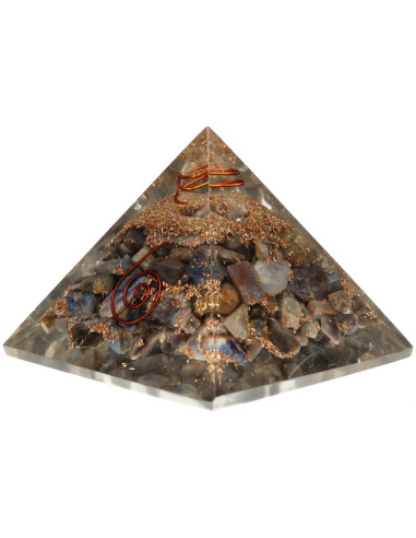 Pyramide Orgonite en Saphir Bleu en...