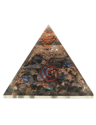 Pyramide Orgonite en Saphir Bleu en...