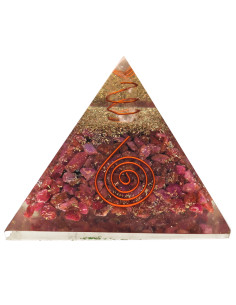 Pyramide Orgonite en Rubis...