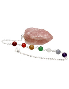 Pendule en quartz rose brut... 2