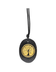 Oval Shungite Pendant with...