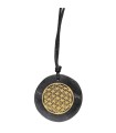 Colgante de Shungit Círculo com Flor da Vida