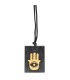 Colgante de Shungit Rectangle avec Main de Fatima