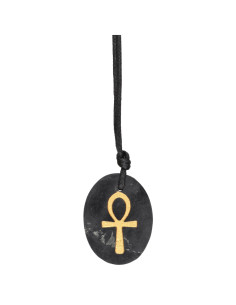 Oval Shungite Pendant with...