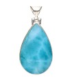 Colgante de Larimar in Sterling Silver 925 (59Y)