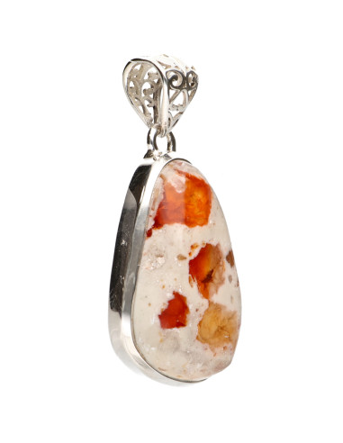 Colgante de Ópalo Fuego en Plata de...