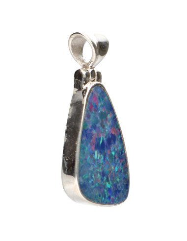 Colgante de Ópalo Azul en Plata de...