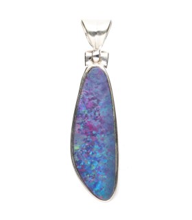 Colgante d’Opale Bleu en Argent Sterling 925 (66Y)