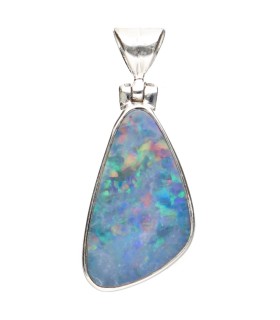 Colgante di Opale Blu in Argento Sterling 925 (67Y)