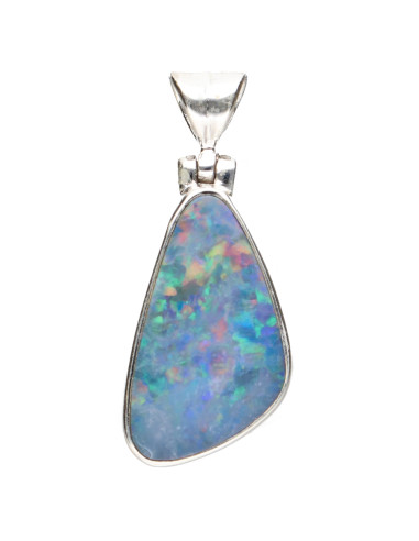 Colgante de Ópalo Azul en Plata de...